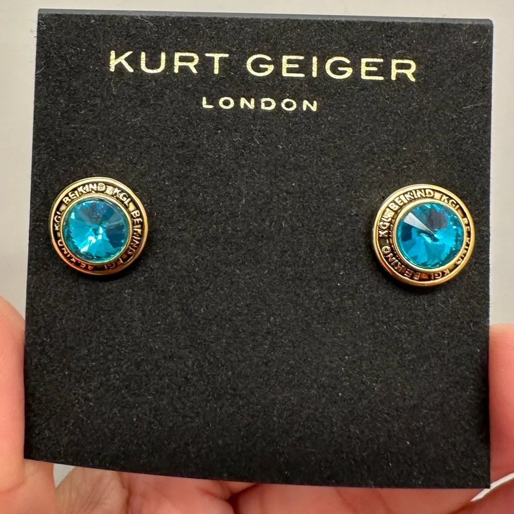 NWOT Be Kind Round Stud Earrings by Kurt Geiger London - Picture 4 of 8